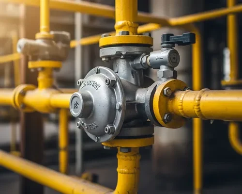 fotografía de un regulador de gas mostrando la diferencia de los reguladores de gas de baja y alta presión